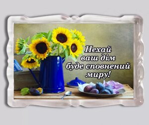 Нехай ваш дім буде сповнений миру/ магніт прямокутний