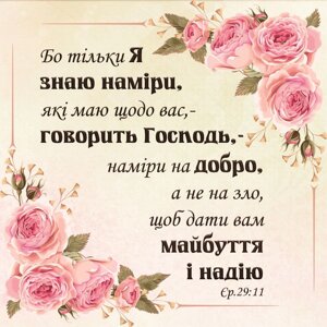 Бо тільки Я знаю наміри /магніт 9х9/