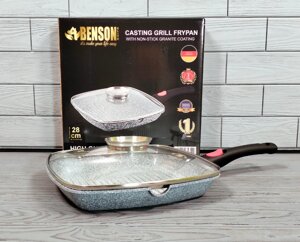 Сковорода — гриль із гранітним покриттям і зі знімною ручкою 28 см Benson BN-310
