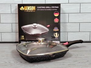 Сковорода — гриль із мармуровим покриттям і зі знімною ручкою 28 см Benson BN-314