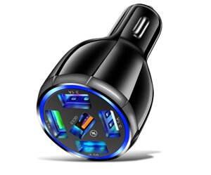 Автомобільний Зарядний Пристрій 5USB Quick Charge 3.0 75W (BK-359) (black)