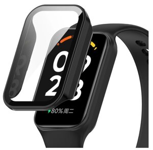 Чохол-накладка CDK Пластик Gloss Glass Full Cover для Xiaomi Mi Band 8 Active (015558) (black)