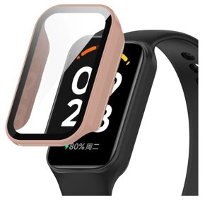 Чохол-накладка CDK Пластик Gloss Glass Full Cover для Xiaomi Mi Band 8 Active (015558) (pink)