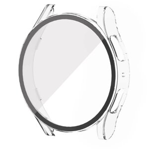 Чехол-накладка CDK Пластик Soft-Touch Glass Full Cover для Samsung Watch4 (R870 / R875)44mm (015087) (clear)