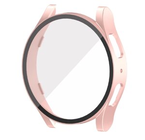 Чехол-накладка CDK Пластик Soft-Touch Glass Full Cover для Samsung Watch4 (R870 / R875)44mm (015087) (rose