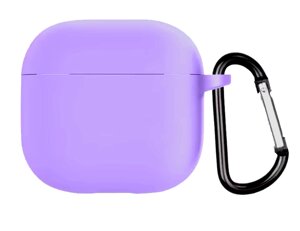 Чохол-накладка DK для Apple AirPods 4 | Silicone Candy Friendly з карабіном (viola)