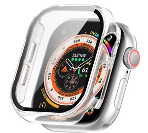 Чохол-накладка DK для Apple Watch 42 mm (Series 10) Пластик Gloss Glass Full Cover (clear)