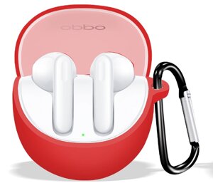 Чохол-накладка DK Silicone Candy Friendly з карабіном для Oppo Enco Air 3 (red)