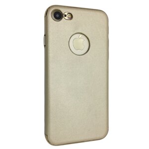 Чохол-накладка DK пластик з шкірою для Apple iPhone 7 / 8 (gold)