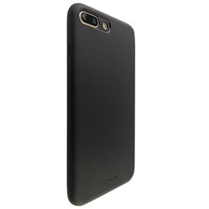 Чохол-накладка DK пластик з шкірою PCT Fashion для Apple iPhone 7 Plus / 8 Plus (black)