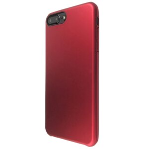 Чохол-накладка DK пластик софт-тач під оригінал для Apple iPhone 7 / 8 Plus (dark red)