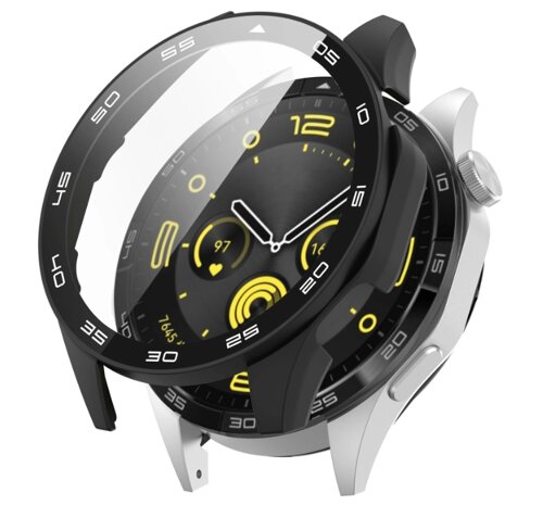Чохол-накладка DK Пластик Soft-Touch Glass Full Cover для Huawei Watch GT 4 46 mm (black)