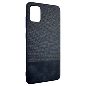 Чохол-накладка DK Silicone Form Cotton Fabric для Samsung A51 (2020) (black)