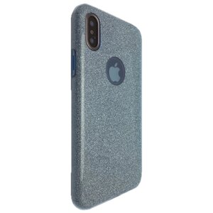 Чохол-накладка DK Silicone Glitter Heaven Rain для Apple iPhone X / XS (blue)