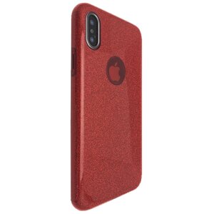 Чохол-накладка DK Silicone Glitter Heaven Rain для Apple iPhone X / XS (red)