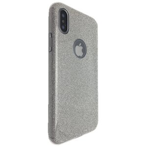 Чохол-накладка DK Silicone Glitter Heaven Rain для Apple iPhone X / XS (silver)