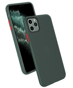 Чохол-накладка DK Silicone Matting Silk для Apple iPhone 11 Pro (green / red)