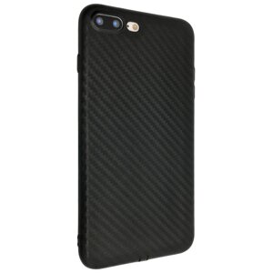 Чохол-накладка DK силікон Carbon з заглушками для Apple iPhone 7 / 8 Plus (black)