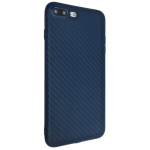 Чохол-накладка DK силікон Carbon з заглушками для Apple iPhone 7 / 8 Plus (blue)