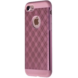 Чохол-накладка DK силікон з метал кришкою Ромб для Apple iPhone 7 / 8 (rose gold)