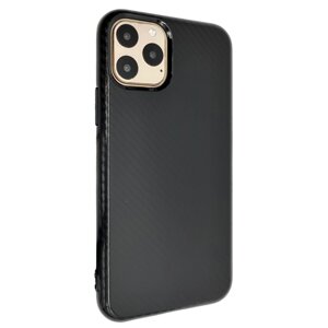 Чохол-накладка Silicone Carbon Glance для Apple iPhone 11 Pro (black)