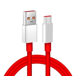 Кабель Dash / Warp Fast Charge 80W / 7.3 A 1 m USB на Type-C для OnePLus (016280) (red)