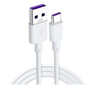 Кабель Data Cable Super Charge 40W / 5A 1m USB на Type-C / USB-C для Huawei (white)