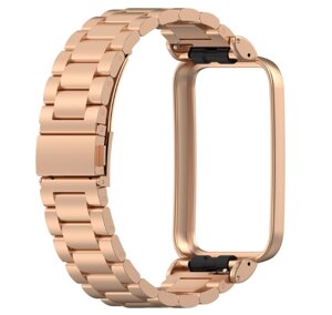 Ремінець-бампер DK для Xiaomi Mi Band 7 Pro | Metal Fitlink Steel Watch Band (rose gold)