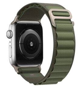 Ремінець CDK для Apple Watch 41mm (Series 7 / 8 / 9) Polyester Alpine Loop (015173) (green)