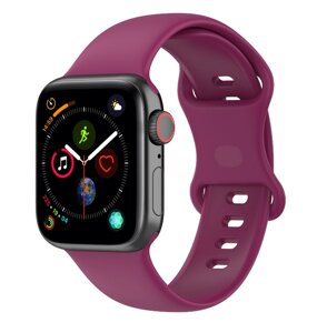 Ремешок CDK для Apple Watch 44mm (Series 4/5/6 / SE1/SE2)M / L Silicone Band Double Loop (014417) (red