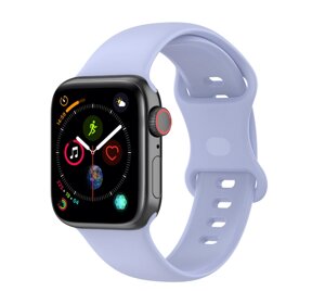 Ремешок CDK для Apple Watch 44mm (Series 4/5/6 / SE1/SE2)M / L Silicone Band Double Loop (014417) (viola)