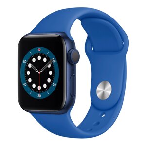 Ремінець CDK для Apple Watch 44 mm (Series 4 / 5 / 6 / SE1 / SE2)M / L Silicone Sport Band (05531) (denim