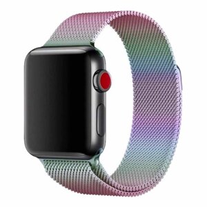 Ремінець CDK для Apple Watch 45 mm (Series 7 / 8 / 9) Метал Milanese Loop (05527) (chameleon)