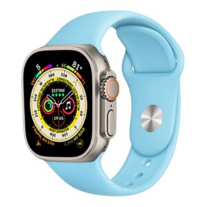 Ремінець CDK для Apple Watch Ultra 49mm (Series 1 / 2)M / L Silicone Sport Band (05531) (light blue)