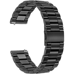 Ремінець CDK для Xiaomi Amazfit Pace | 22 mm Metal Fitlink Steel Watch Band (012874) (black)