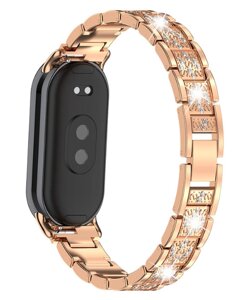 Ремінець CDK для Xiaomi Mi Smart Band 9 | Metal Band Fitlink Diamond (016444) (gold)