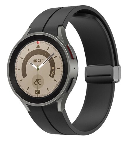 Ремінець CDK Silicone Sport Magnetic "L" для Samsung Galaxy Watch6 (R940 / R945) 44mm (015834) (black)