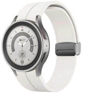 Ремінець CDK Silicone Sport Magnetic "S" для Samsung Galaxy Watch6 (R940 / R945) 44mm (015835) (white / black)