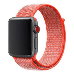 Ремінець DK для Apple Watch 41 mm (Series 7 / 8 / 9) Nylon Sport Loop (08883) (spicy orange)