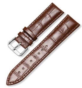Ремінець DK Leather Crocodile Classic 22m для смарт-Часів Huawei, Samsung, Xiaomi (014766) (brown)