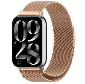 Ремешок DK Metal Milanese Loop Magnetic для Xiaomi Mi Band 8 Pro (rose gold)