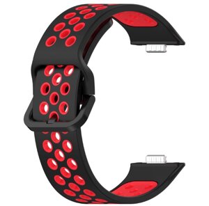 Ремінець DK Silicone Sport Band Nike для Huawei Watch Fit 3 (black/ red)