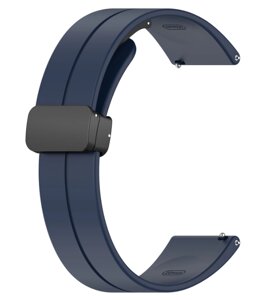 Ремінець DK Silicone Sport Magnetic 20 mm для смарт-Часів Huawei, Samsung, Xiaomi (016443) (dark blue)