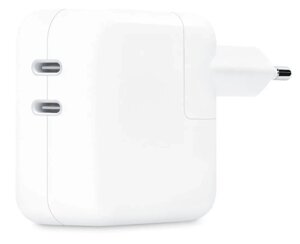 Зарядний пристрій для Apple 35 W Dual_USB-C Port Compact Power Adapte (OEM) (white)