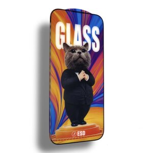 Захисне скло CDK для Apple iPhone 16 | Full Glue Cat ESD Anti-Dust (016168) (black)