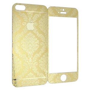 Захисне скло DK-Case для Apple iPhone 5/5s damask back/face (gold)
