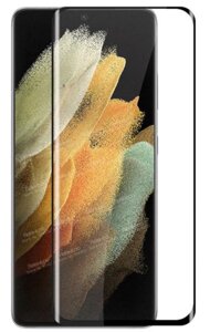 Захисне скло DK Full Glue 3D для Samsung Galaxy S21 Ultra 5G (G998) (black)