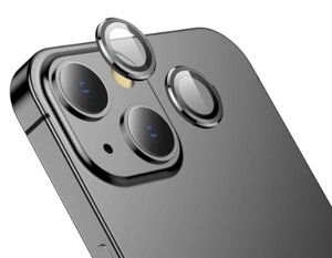 Захисне скло на камеру CDK Lens Metal Ring Eagle Eye для Apple iPhone 13 mini (015731) (black)
