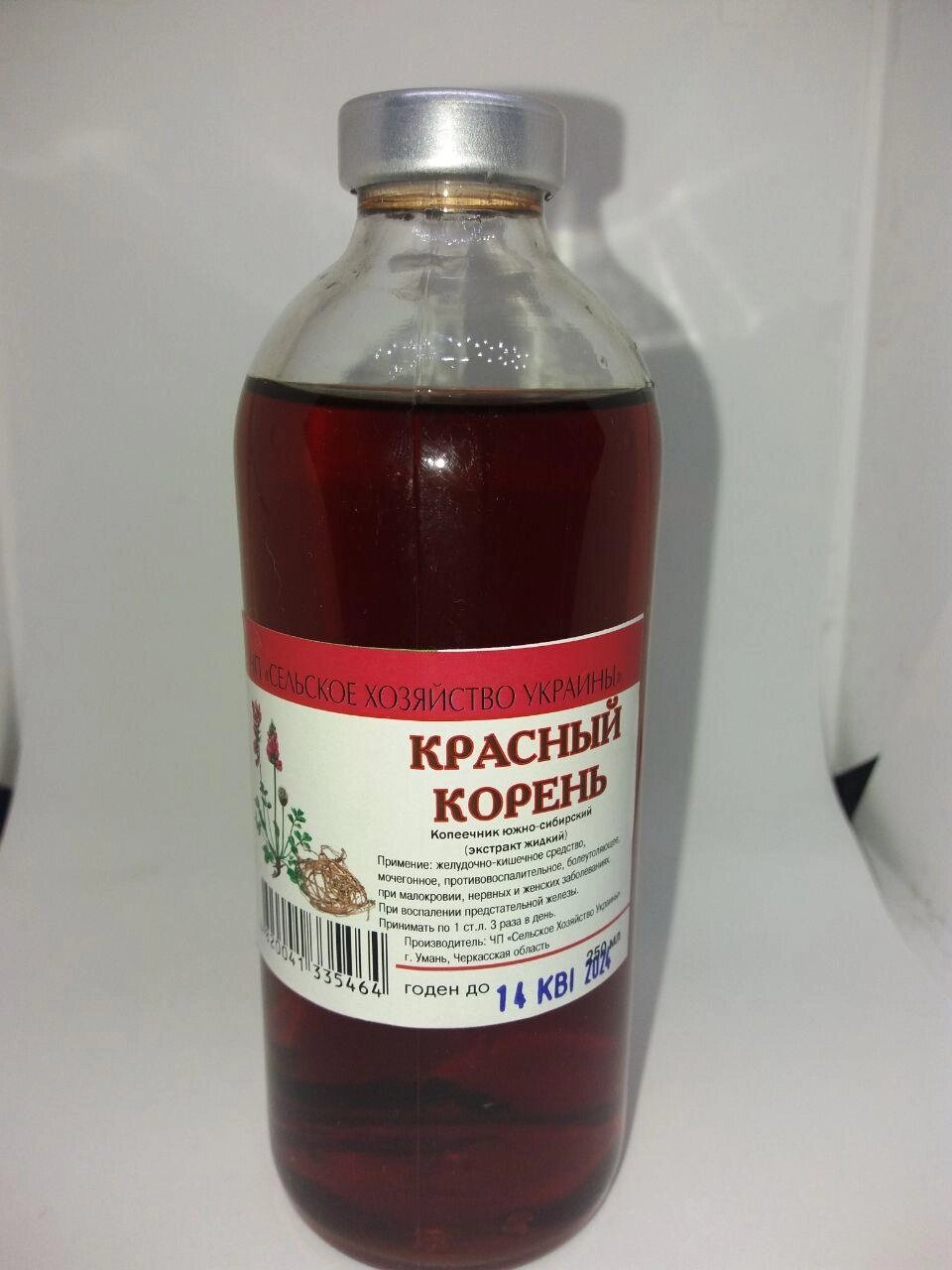 Настоянка Червоний корінь (250 мл) від компанії Аптека народної медицини "Інфорум" - фото 1