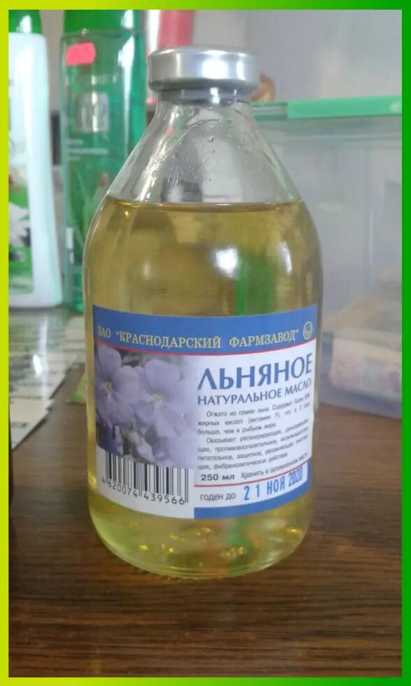 Натуральне лляне масло (250мл) від компанії Аптека народної медицини "Інфорум" - фото 1